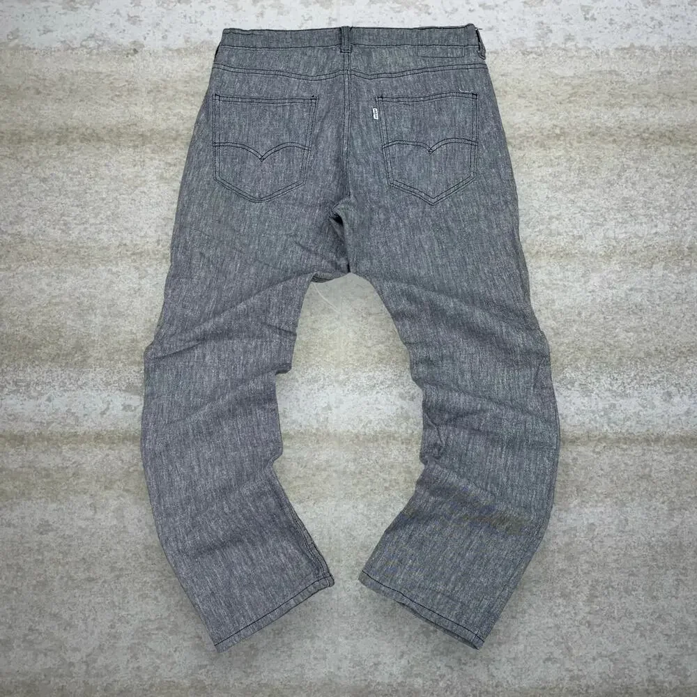 Levis Jeans Regular Straight Leg Fit Grey Wash Denim White Tab